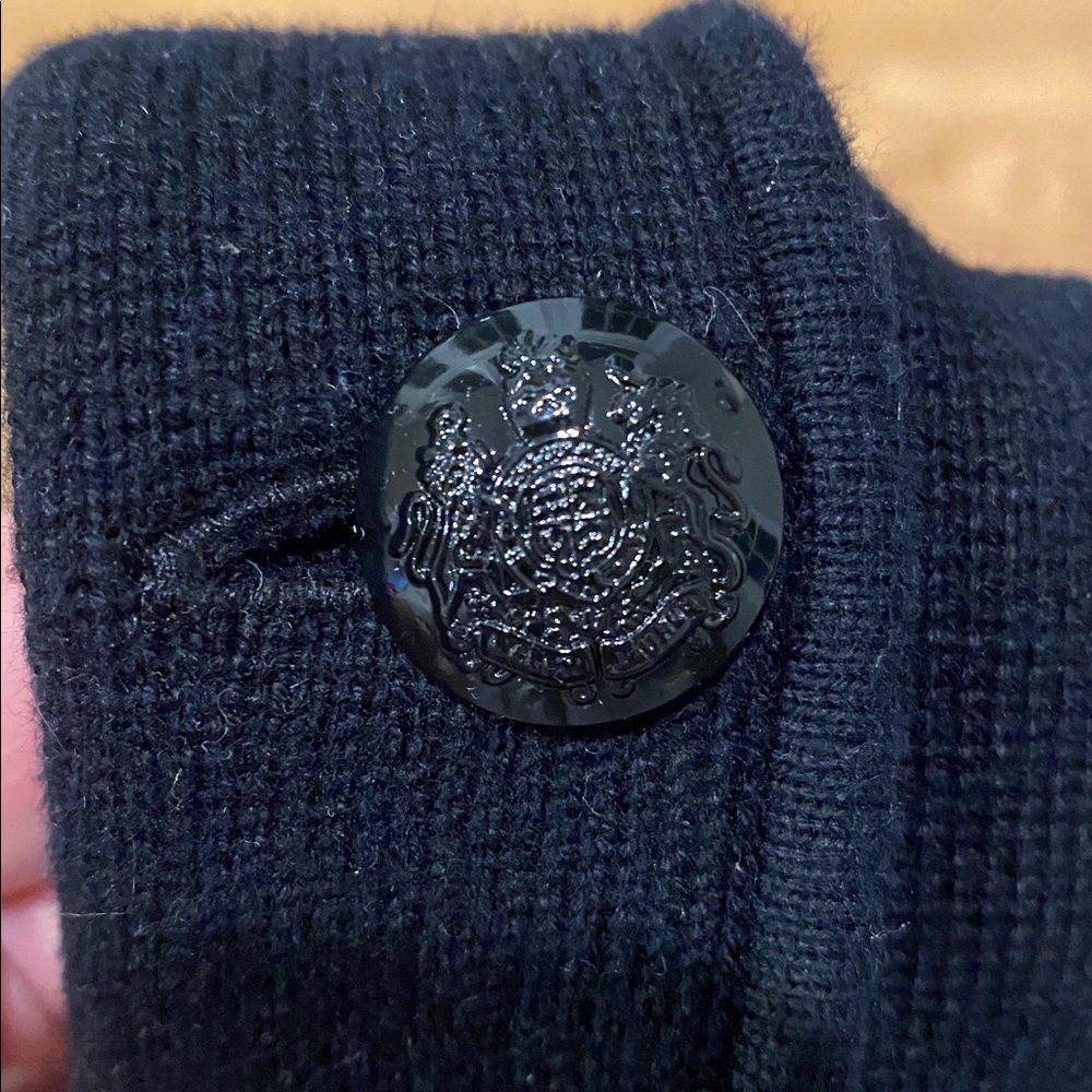 Lauren Ralph Lauren combed cotton blazer black dark Academia Preppycore small - Picture 15 of 16